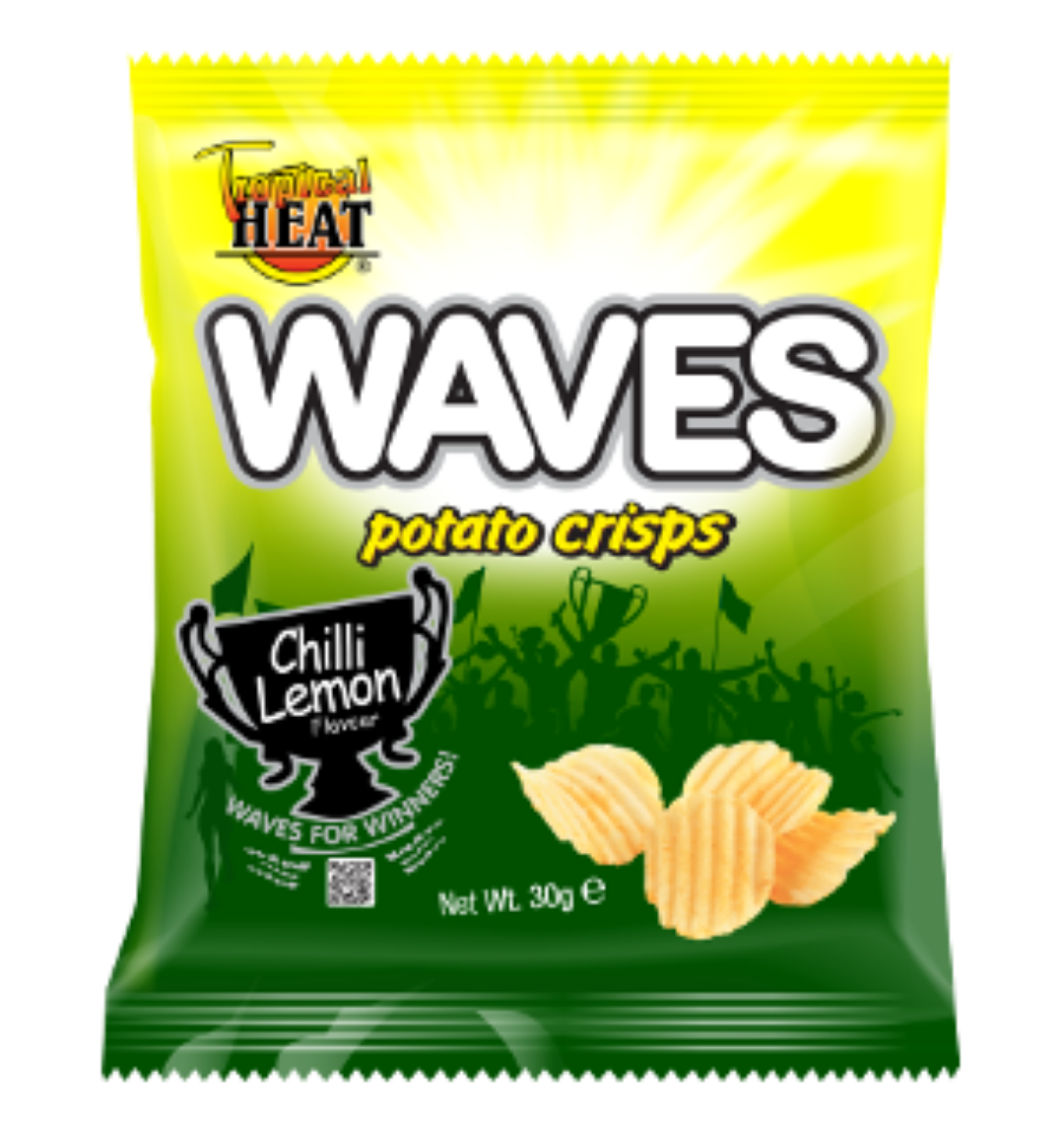 WAVES CRISPS CHILLI LEMON 125G